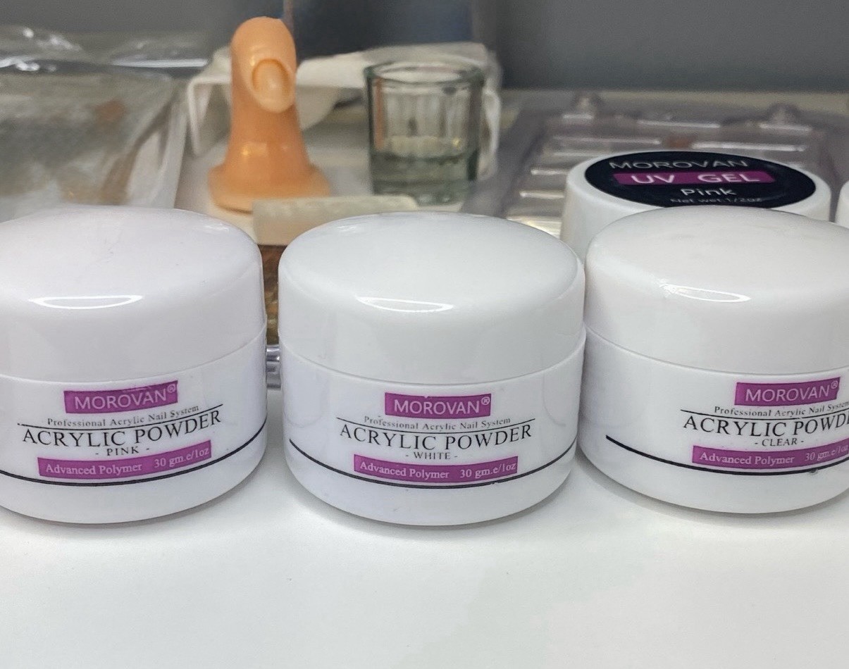 Morovan Professional Acrylic Nail Kit – Glitter Acrylic Powder 24 Piece Lot