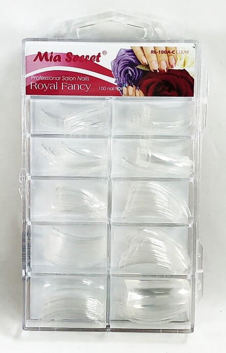 Mia Secret Nail Tips STILLETO /ROYAL FANCY -White, Clear, Natural *CHOOSE YOURS