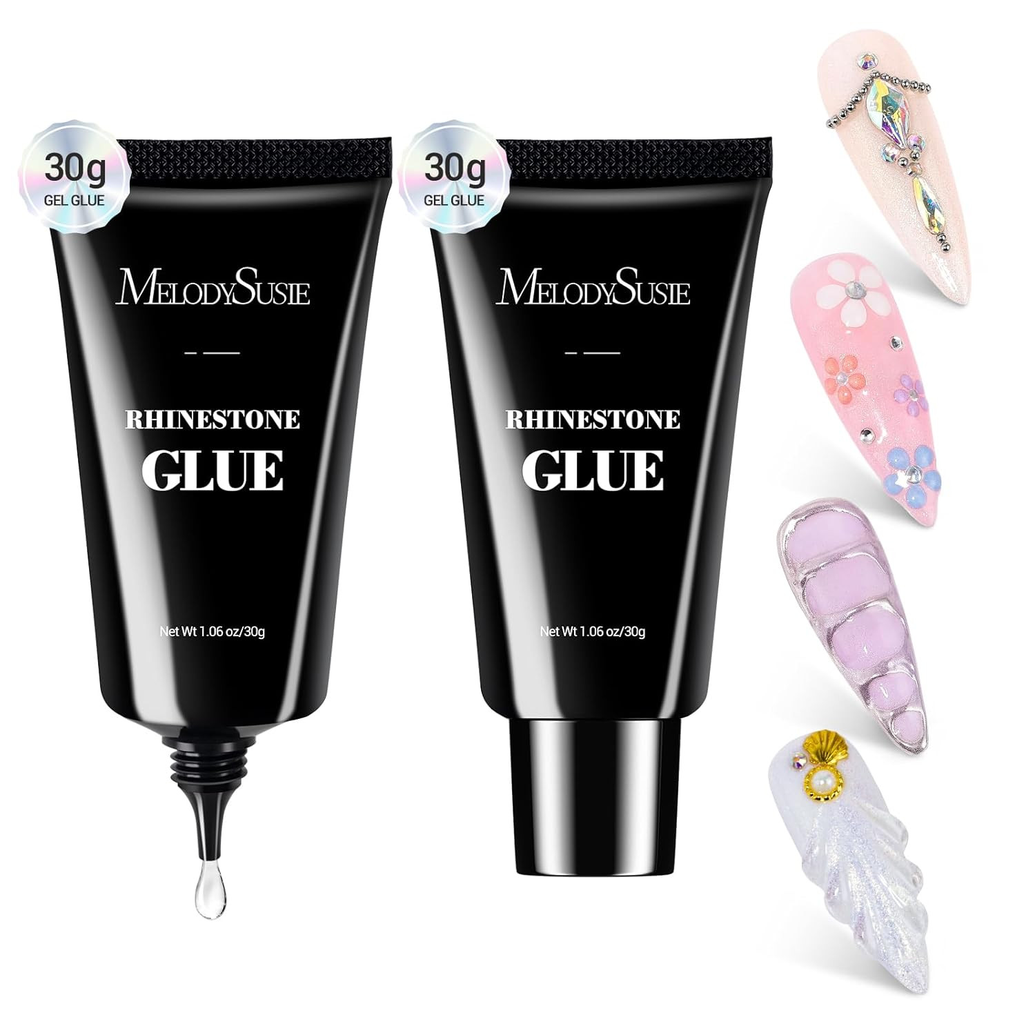 Rhinestone Glue Super Strong Gel Nail Glue for 3D Sculpting Nail Art Design Chro