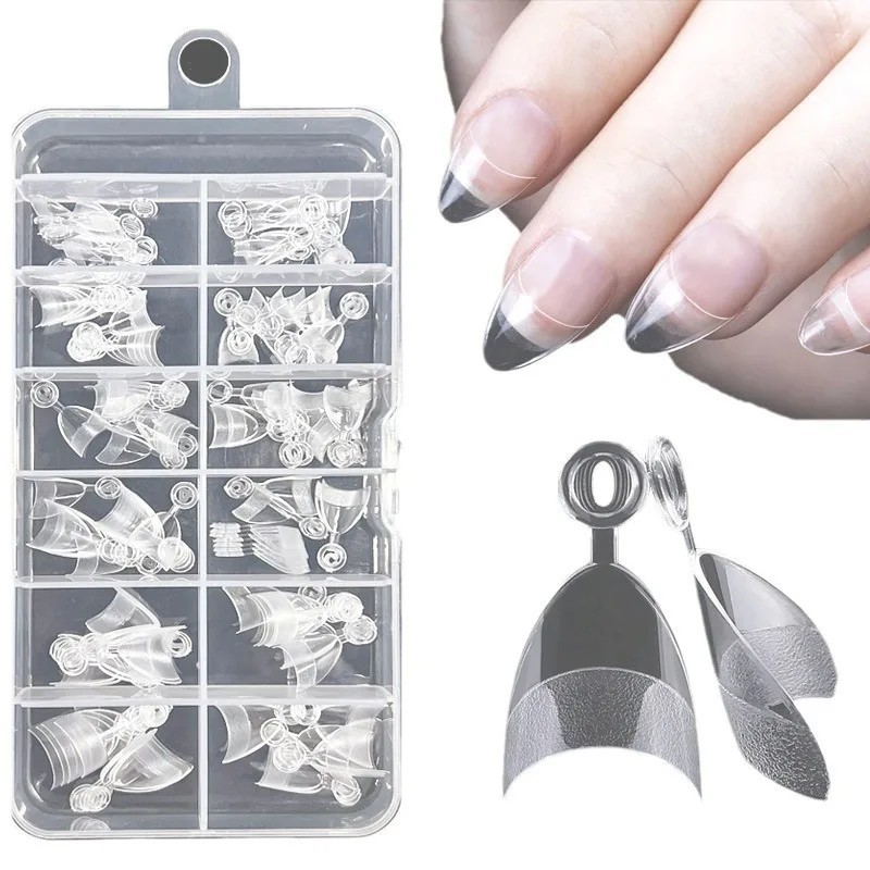 240Pcs Half Cover Almond Nail Tips XS Matte Fake Nail Extensions 12 Sizes