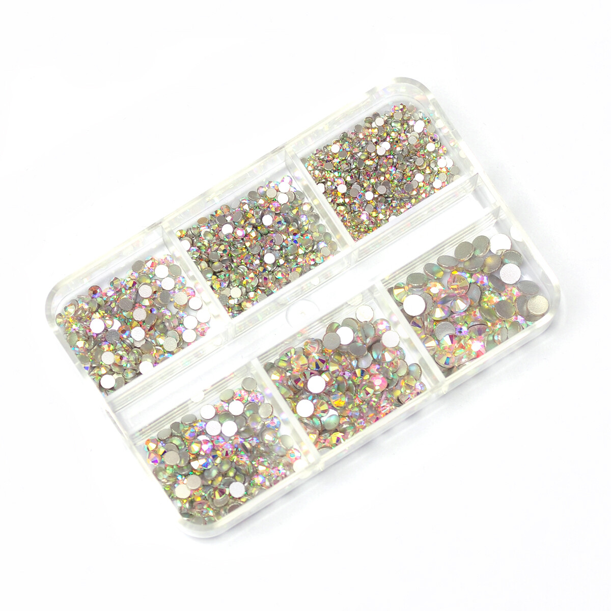 2box AB color nail art Rhinestones Round Mix Shape Strass Flat Back Non Hotfix
