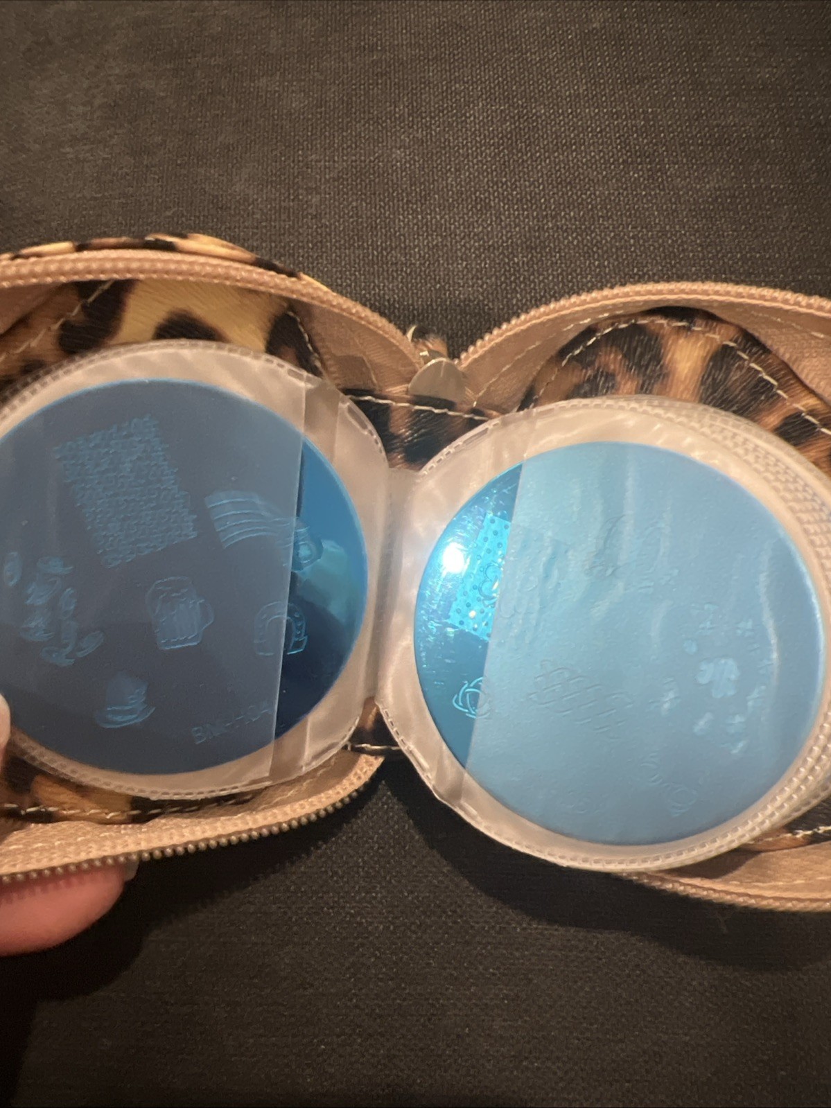 Bundle Monster Maniology Nail Stamp Round Plates In Storage Holder Lot 26