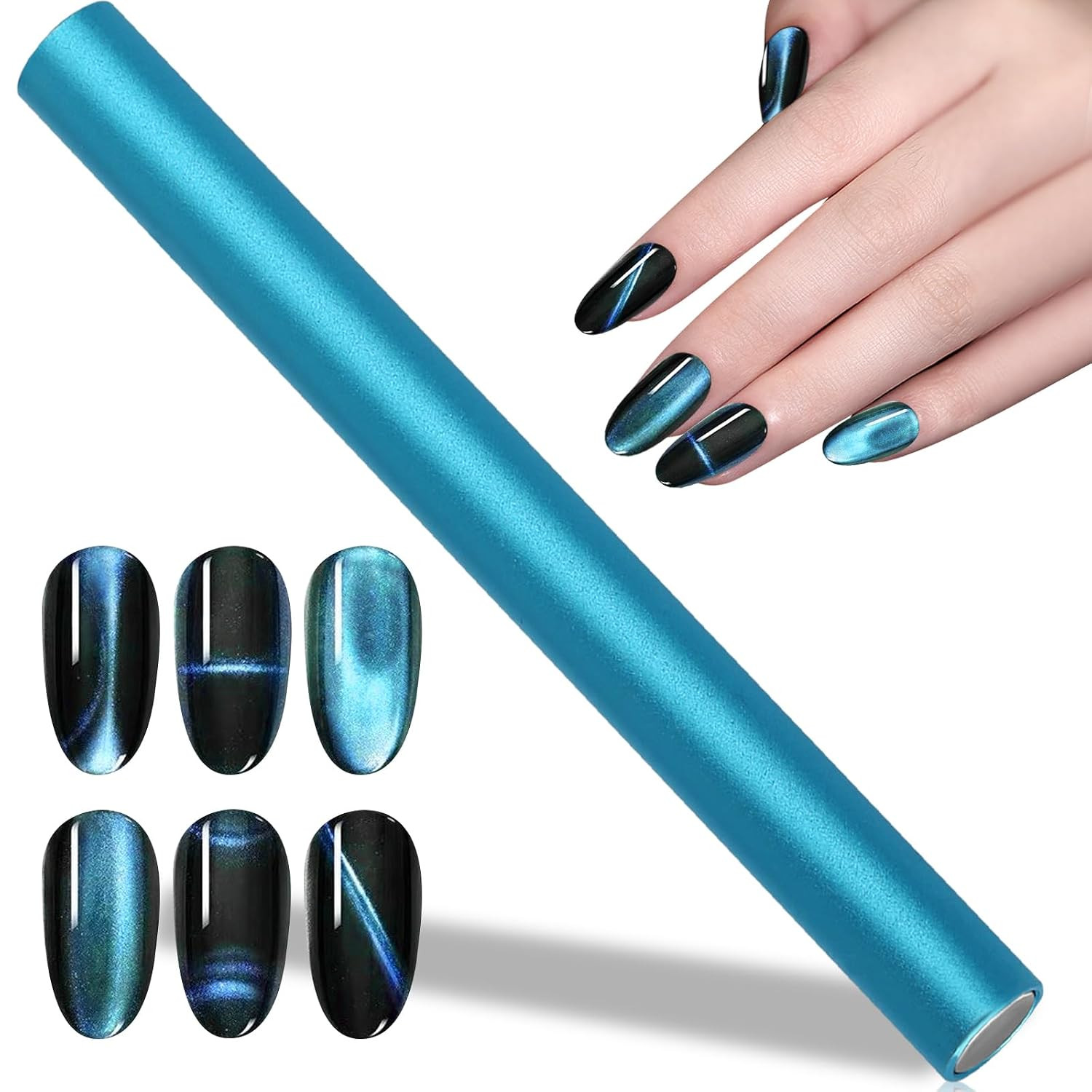 Nail Magnet Tool,Super Long Double-Head Nail Magnet Pens Magnet Stick 3D Magneti