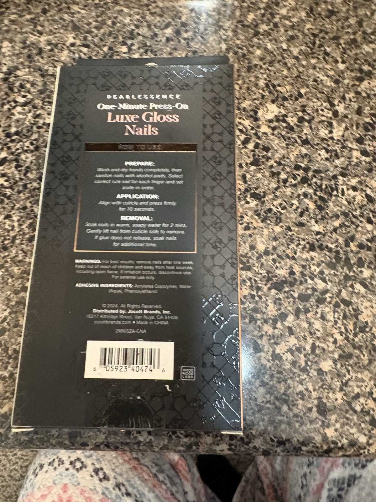 Pearleessence Medium Almond, Luxe Gloss Nails Mega Pack 48 Nails, Pink And Nude