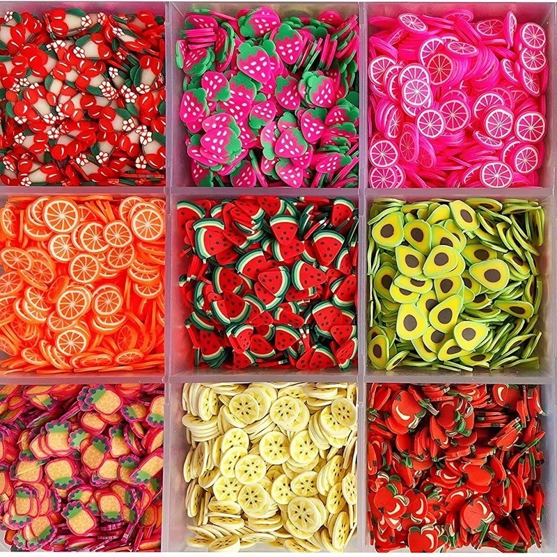 1000pcs Polymer Clay Fruit Slices • Mini Fimo Pieces for Resin & DIY Crafts
