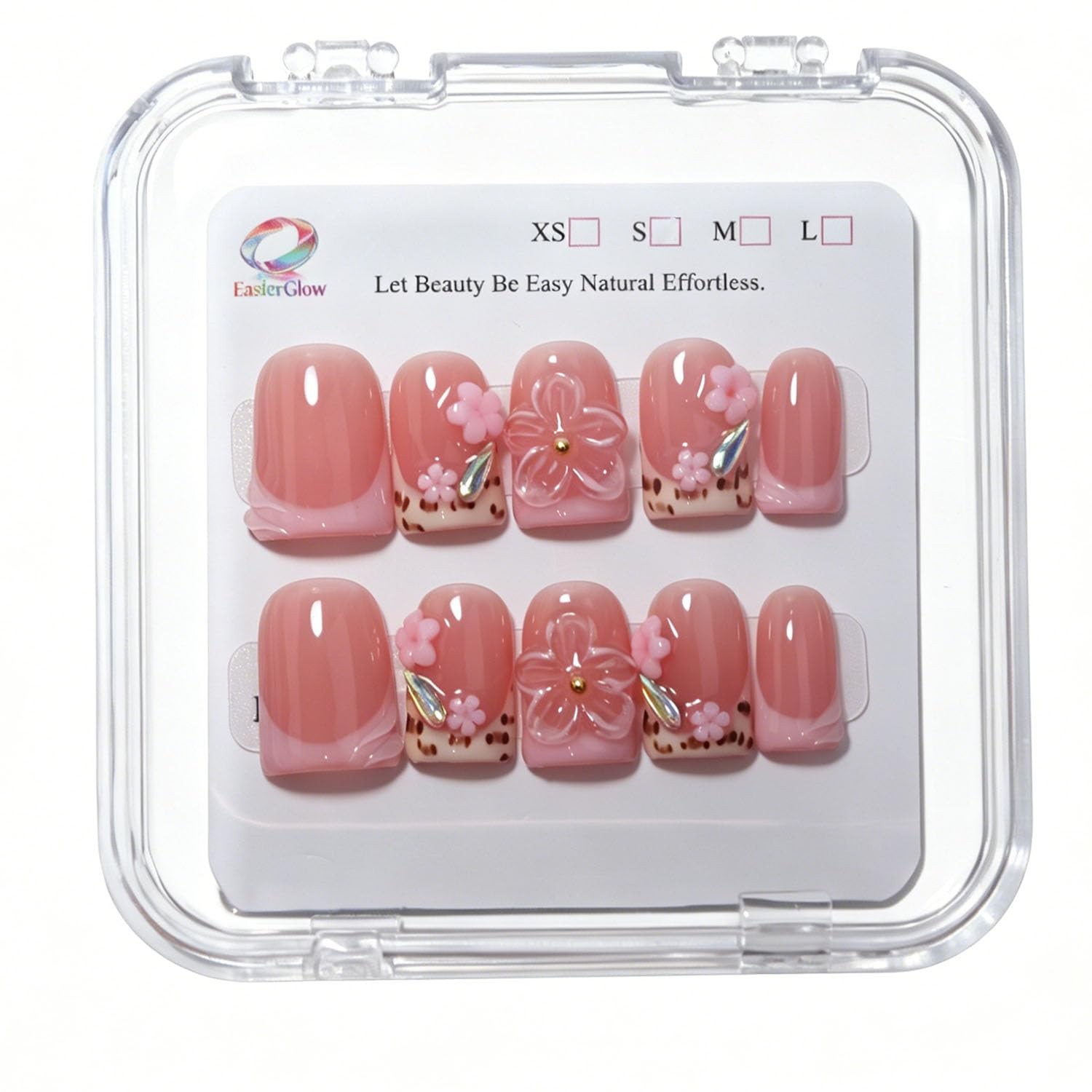 Handmade Short Square French Press On Nails,ReusableandSalon Quality(Y229,M) …