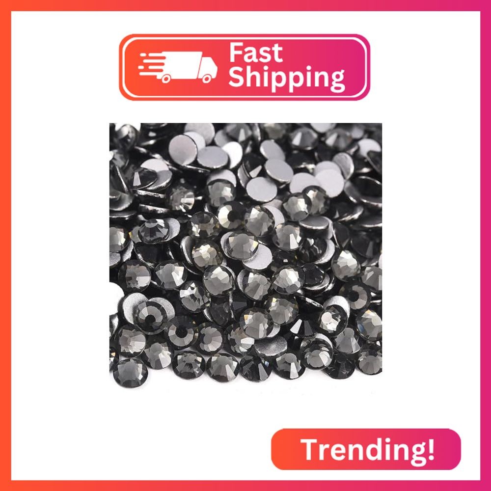 Blinginbox 288 Pieces SS30/6.4-6.6mm Flat Back Crystal Rhinestones Round Gems fo