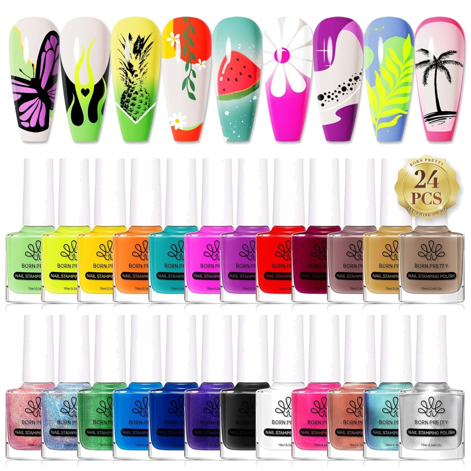 Born Pretty 24 Color Stamping Polish Collection