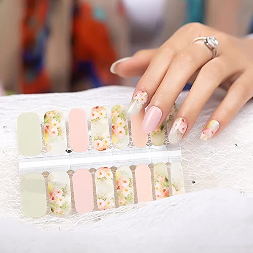 5 Sheets Nail Polish Strips Flower Adhesive Nail Polish Stickers Nail NO3