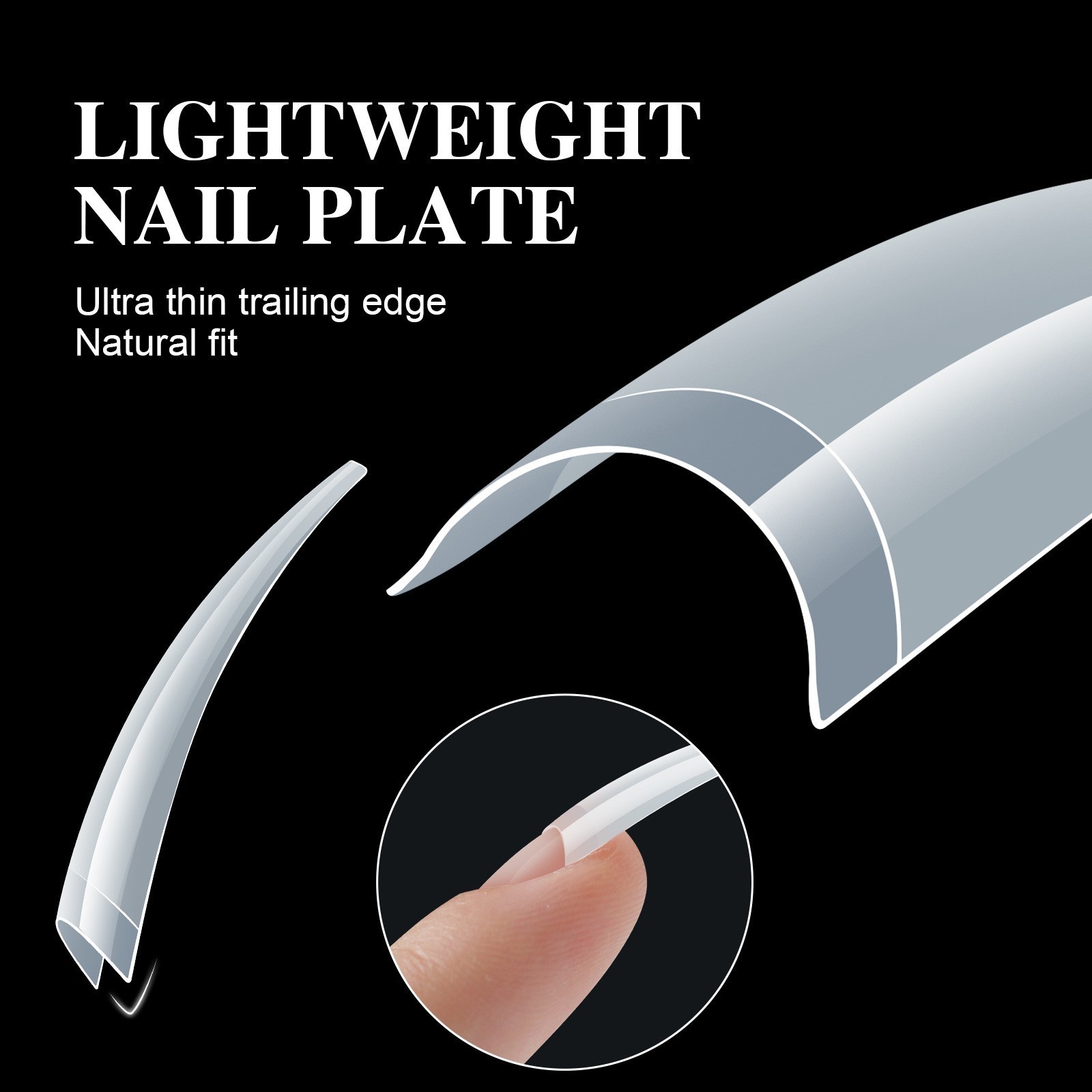 504 Pcs Nail Tips Stiletto/Coffin/Square French Fake False Nails Natural Color