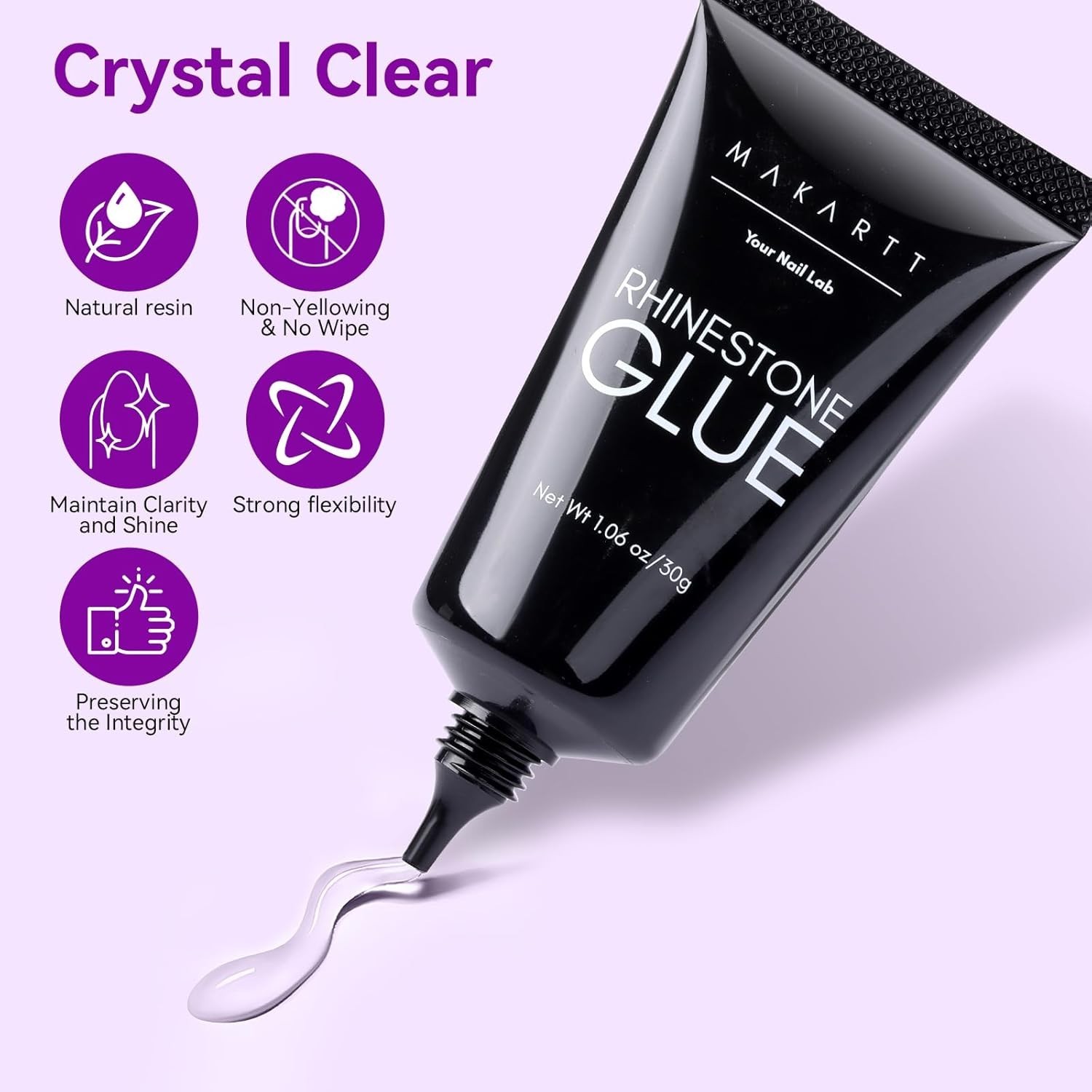 Rhinestone Glue for Nails 12PCS 30ML Super Strong Gel Adhesive for Nail Art a…
