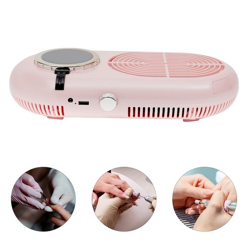 Nail Dust Collector Suction Fingernail Art Tool Nail Vacuum Cleaner Manicure 24W