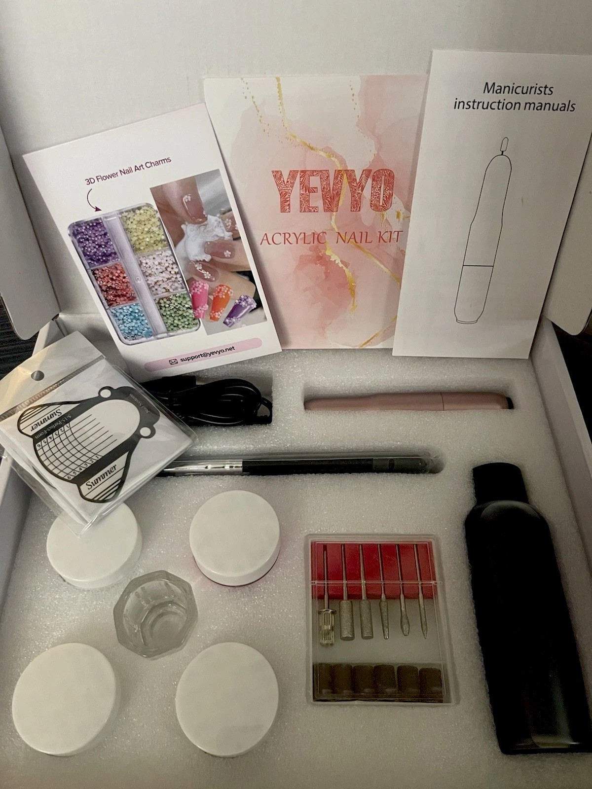 YEVYO Acrylic Nail System. Professional Nail Kit for Acrylic Nails