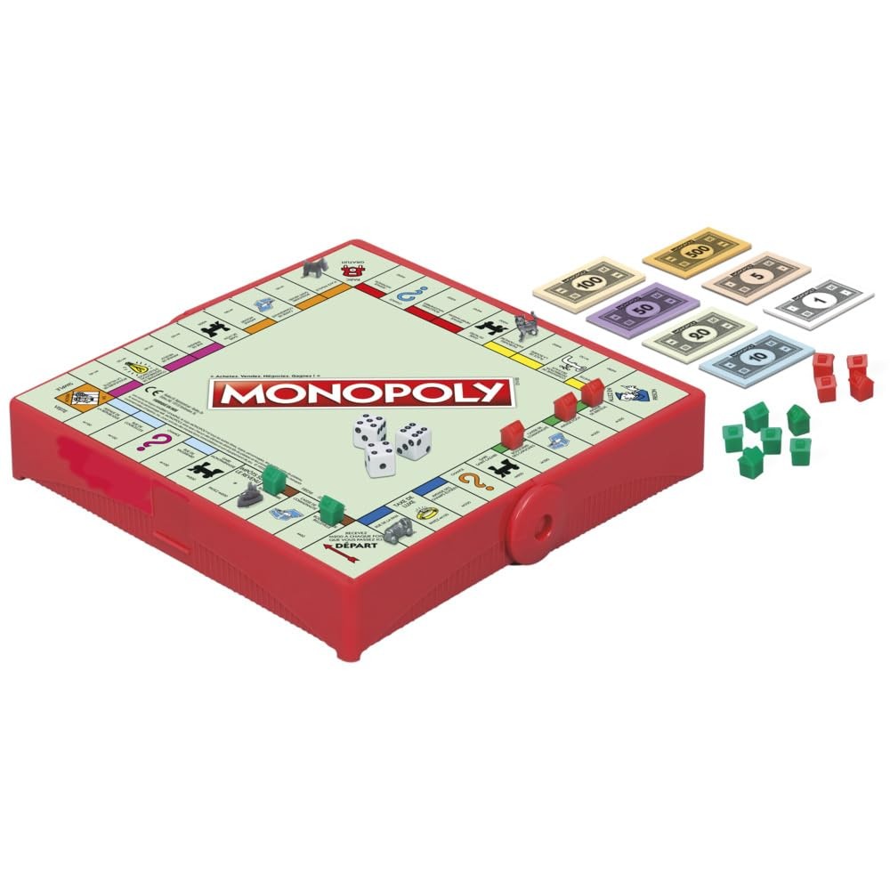 Grab ‘N GO Travel Game Monopoly One Size, Multicolor