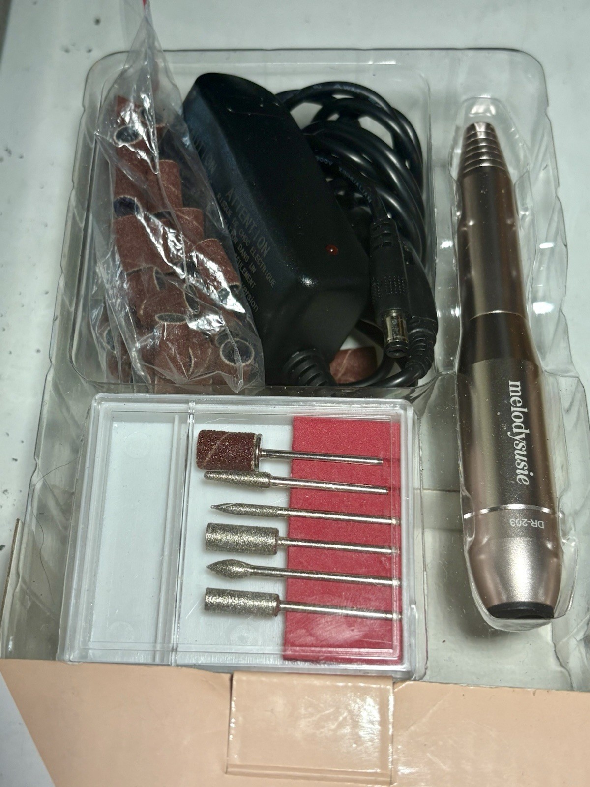 Melodysuie Sheen Nail Drill Set New Open Box for Nails Salons Home Office Beauty
