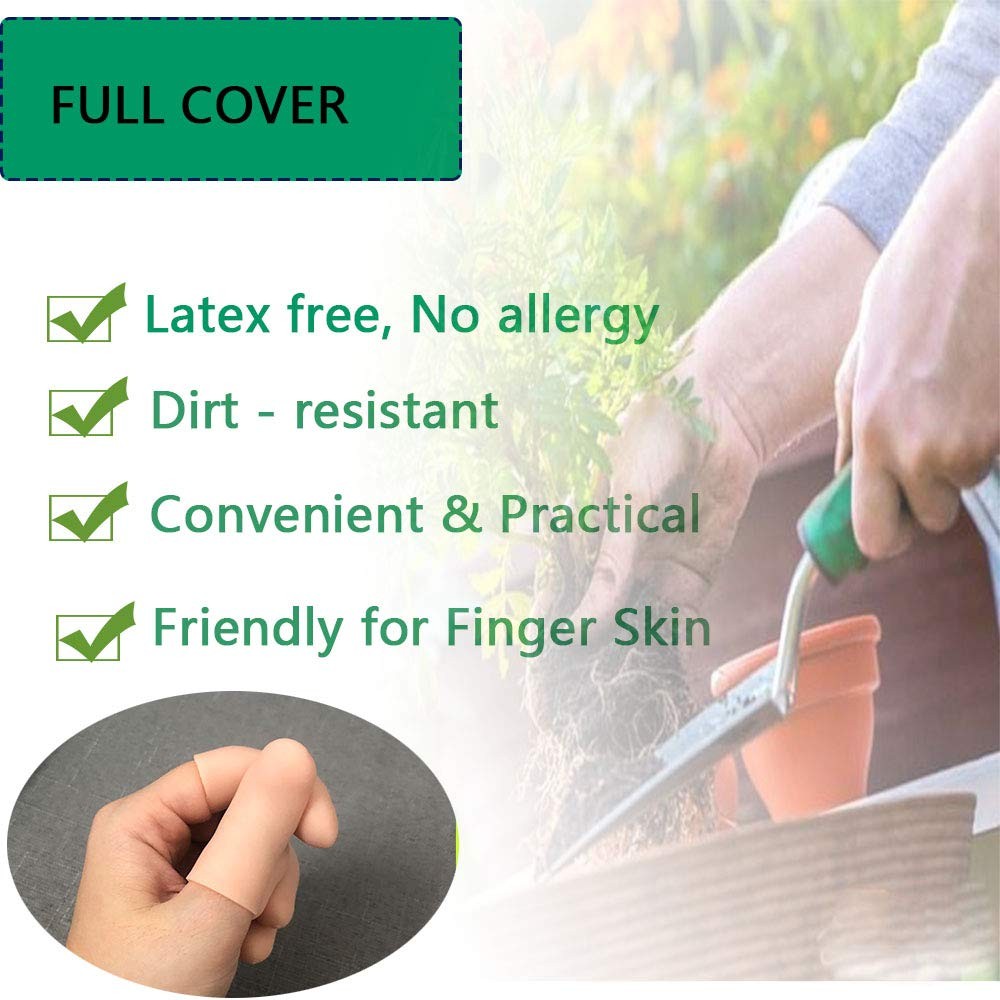 Silicone Gel Finger Protectors Medium Finger Caps for Pain Relief and Support