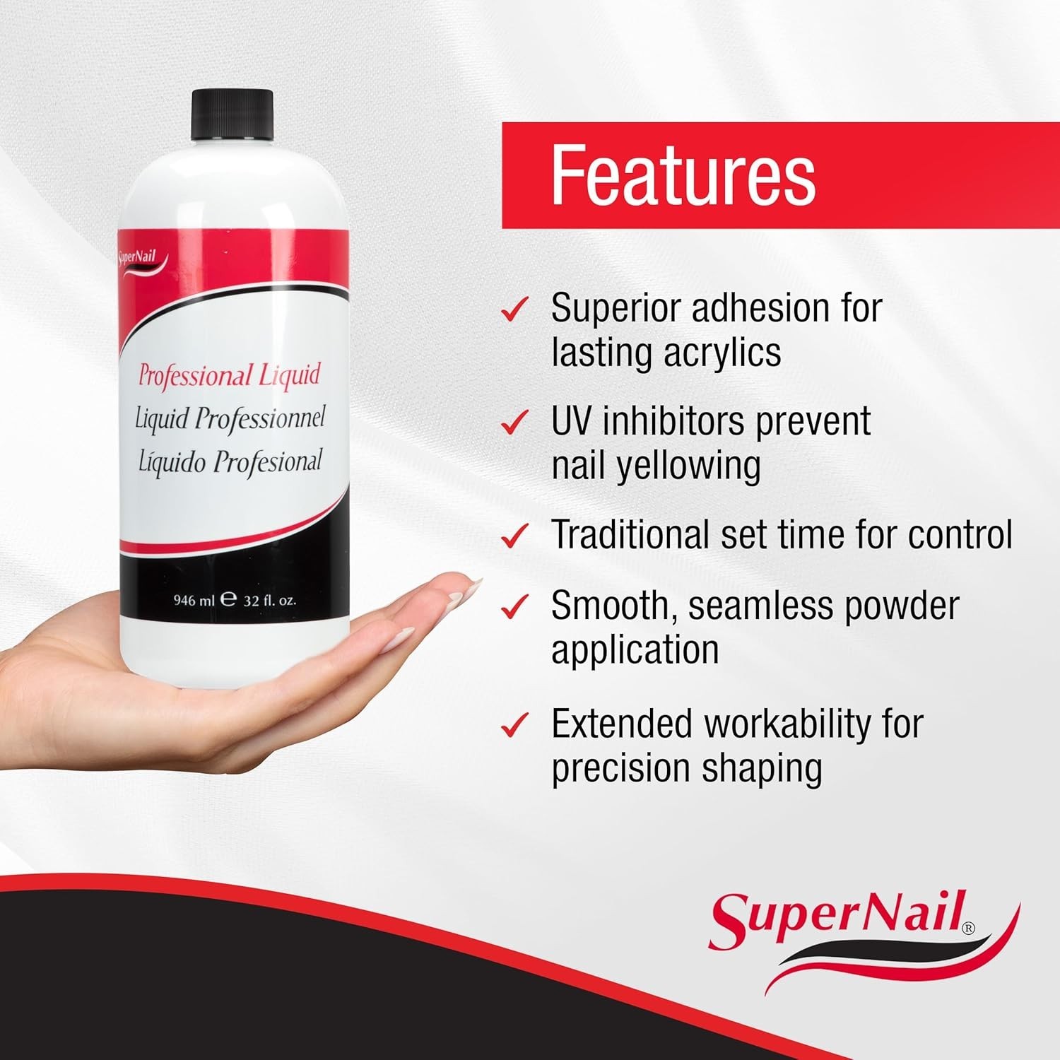 Professional Grade 32oz Acrylic Liquid Monomer – Easy Application & Durability