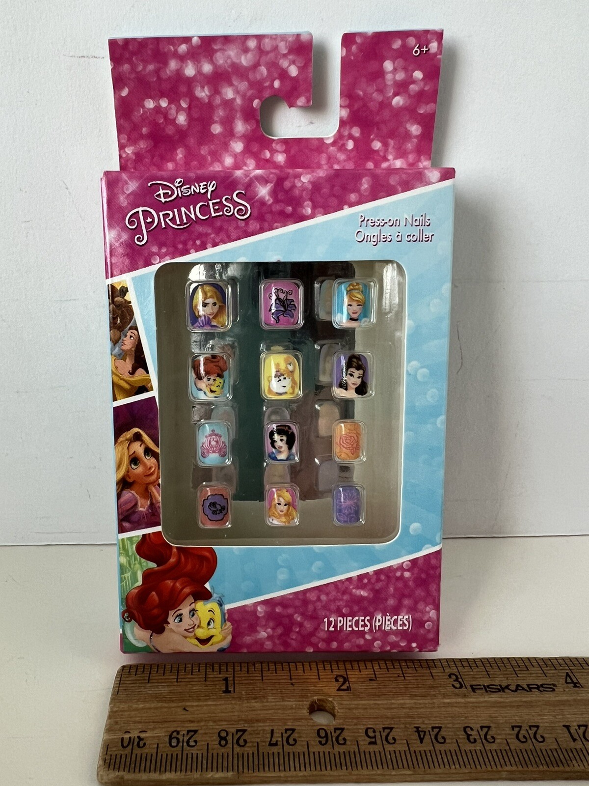 Disney Princess Set Of 12 Press-On Nails By Townley Girls~Ages 6+~New In Package