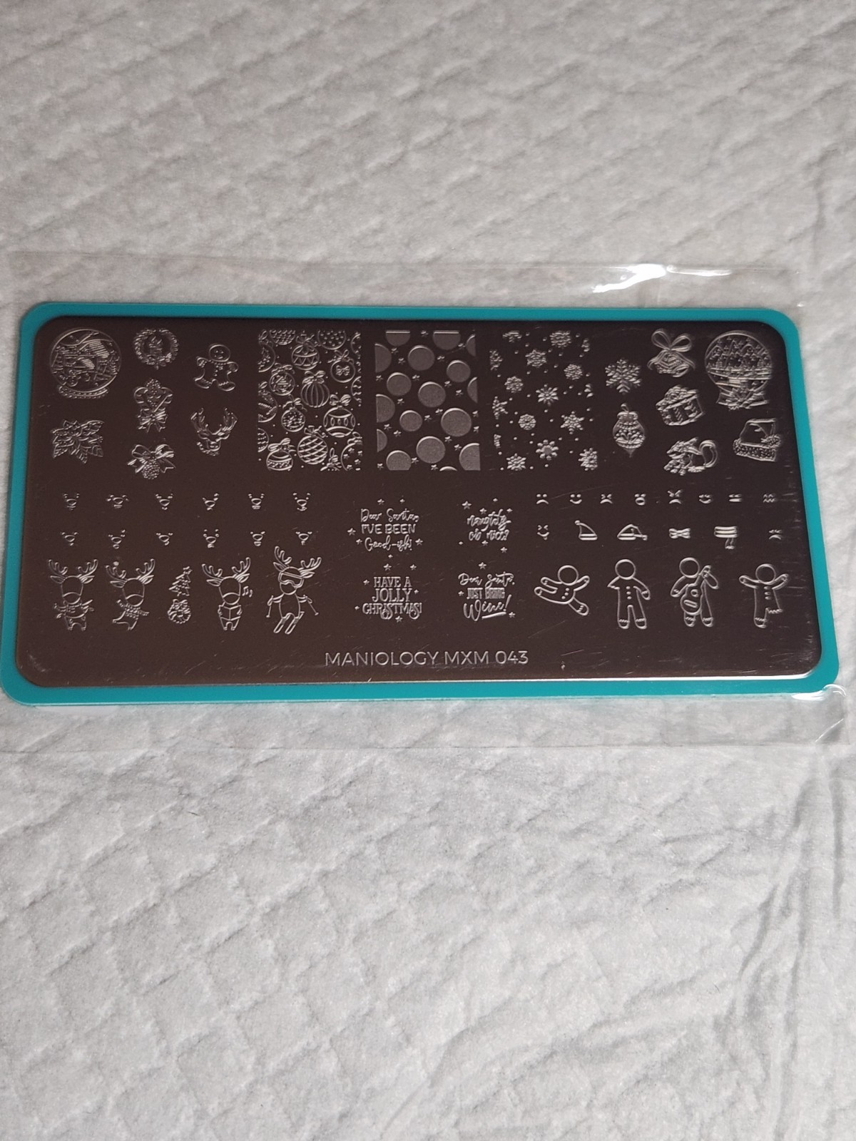Maniology MXM043 Gingerbread Men & Reindeer Nail Stamping Plate