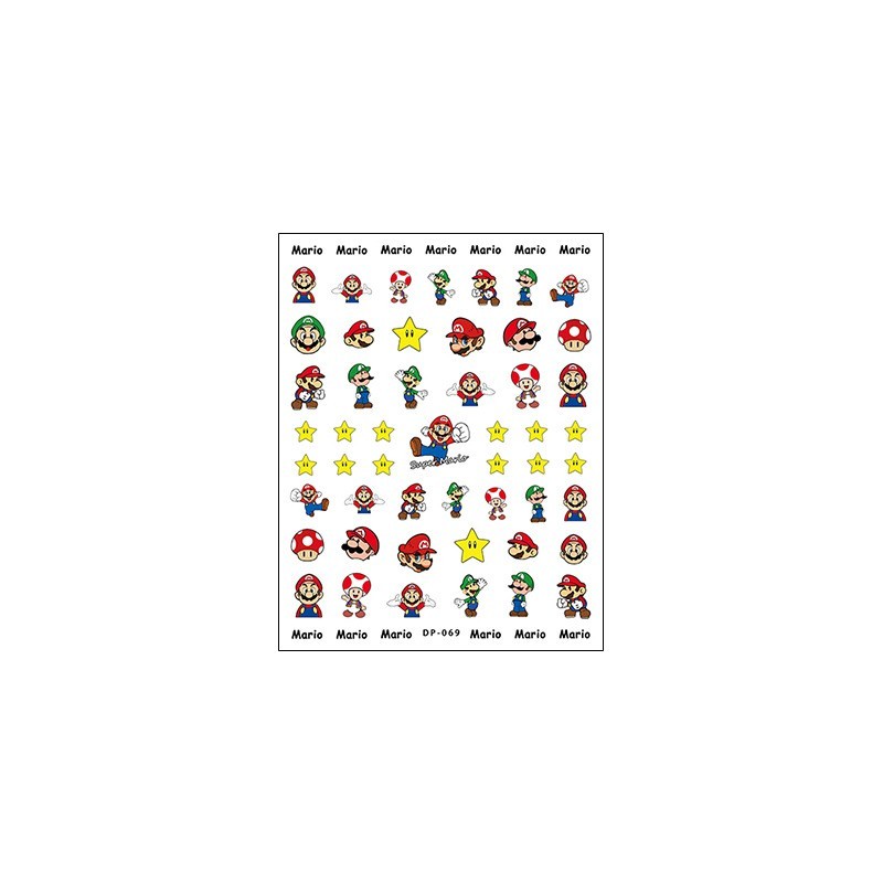 Super Mario Nail Stickers, Character Nail Art Decals (15)