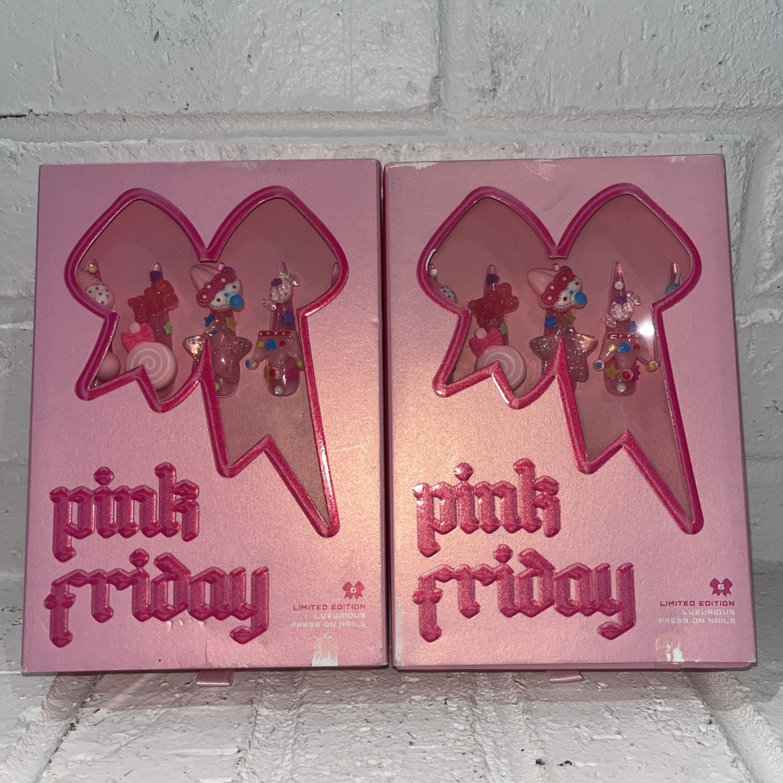Pink Friday Luxurious Press On Nails Kawaii in Square Length XXL Medium IceCream