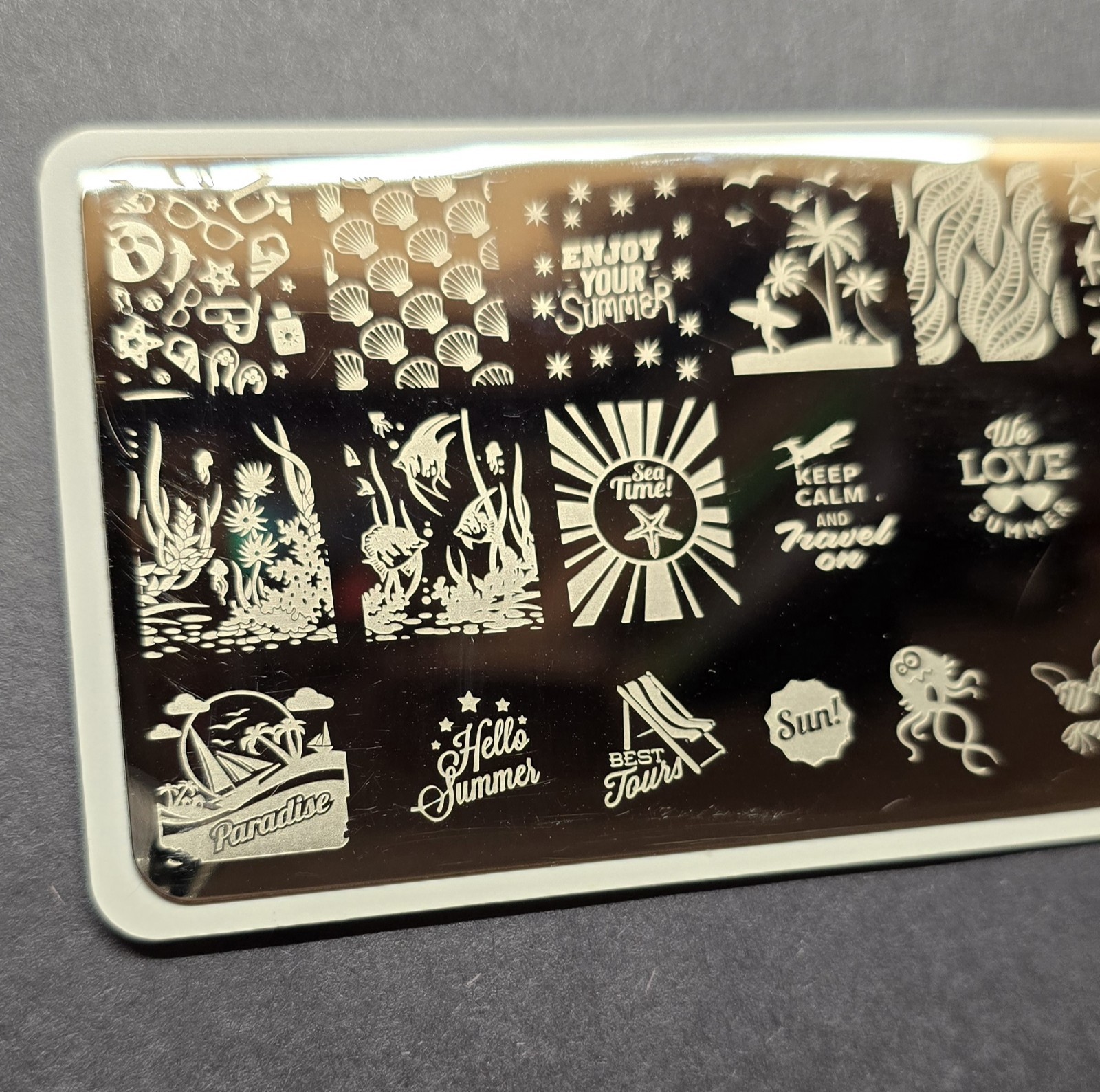 Born Pretty BPL017 BP-L017 nail stamp plate Summer Spring Beach Ocean Snorkling