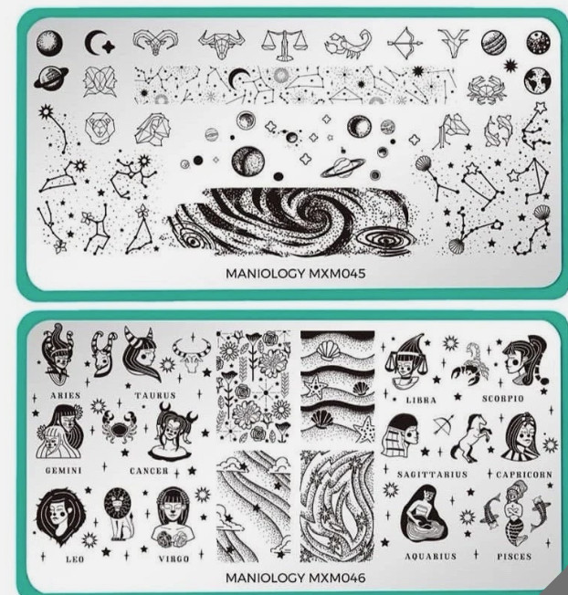 Maniology MXM045 & MXM046 Astrology Nail Stamping Plates