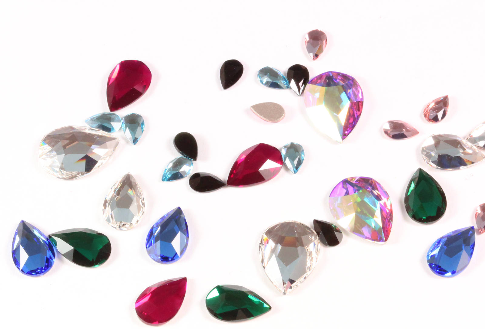 Superior PRIMERO 2303 Pear Flat Backs No Hotfix Crystals * Many Colors