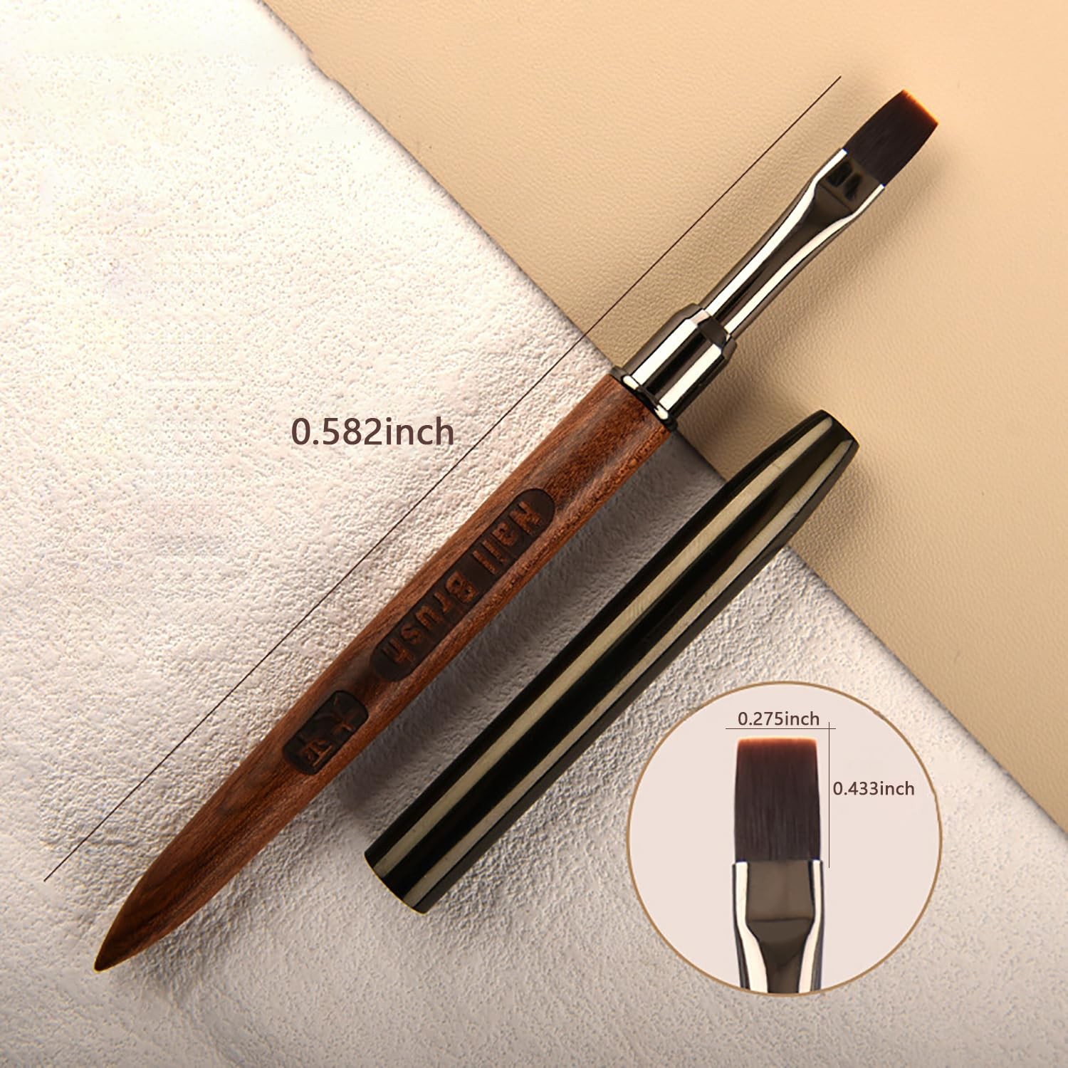 1pc Acrylic Nail Brush Sandalwood Nail Art Brushes Nail Painting Brush Nail C…