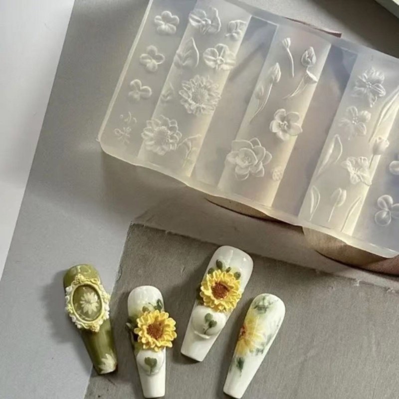 Flexible Sturdy Silicone Mould for Detail 3D Nail Art And Decorations