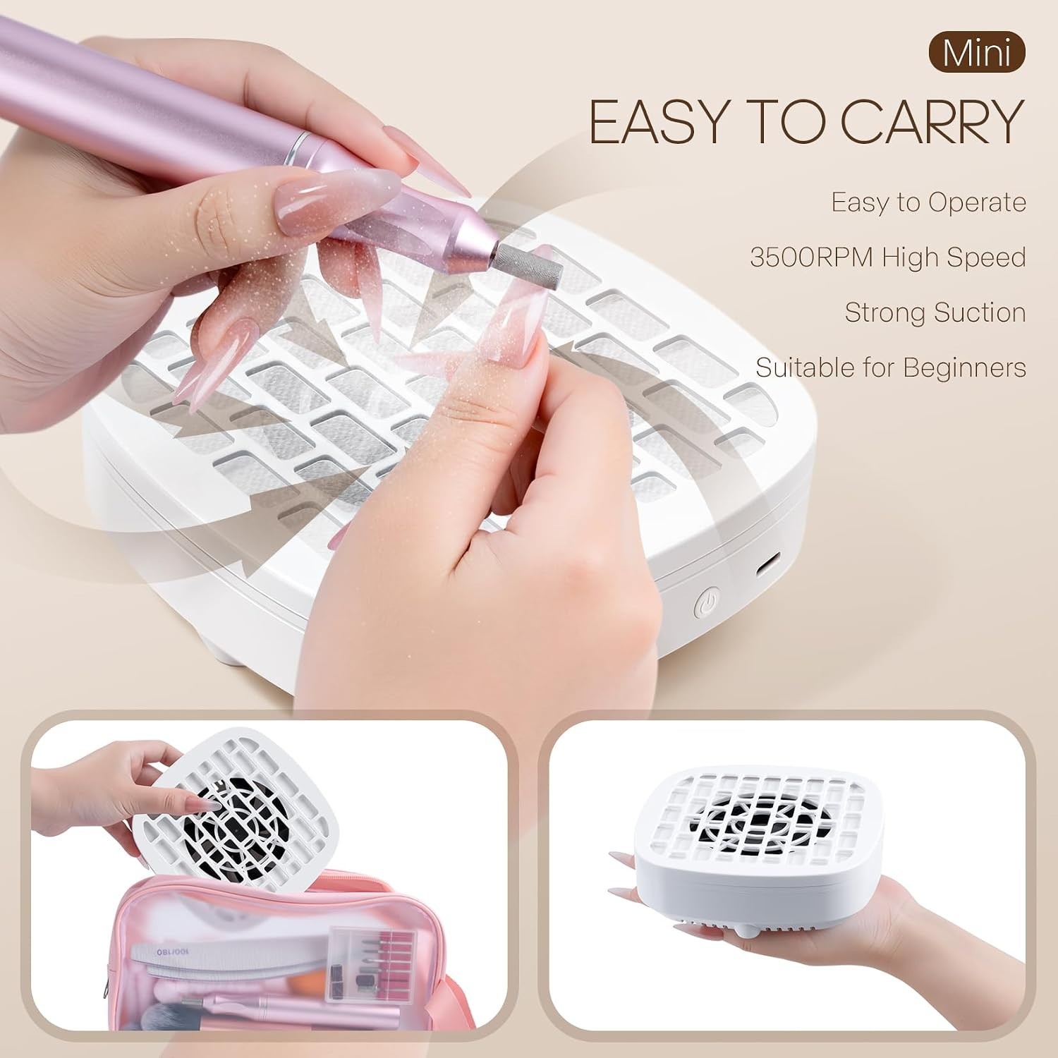 Efficient Nail Dust Collector – Low Noise & Powerful Suction for Professionals