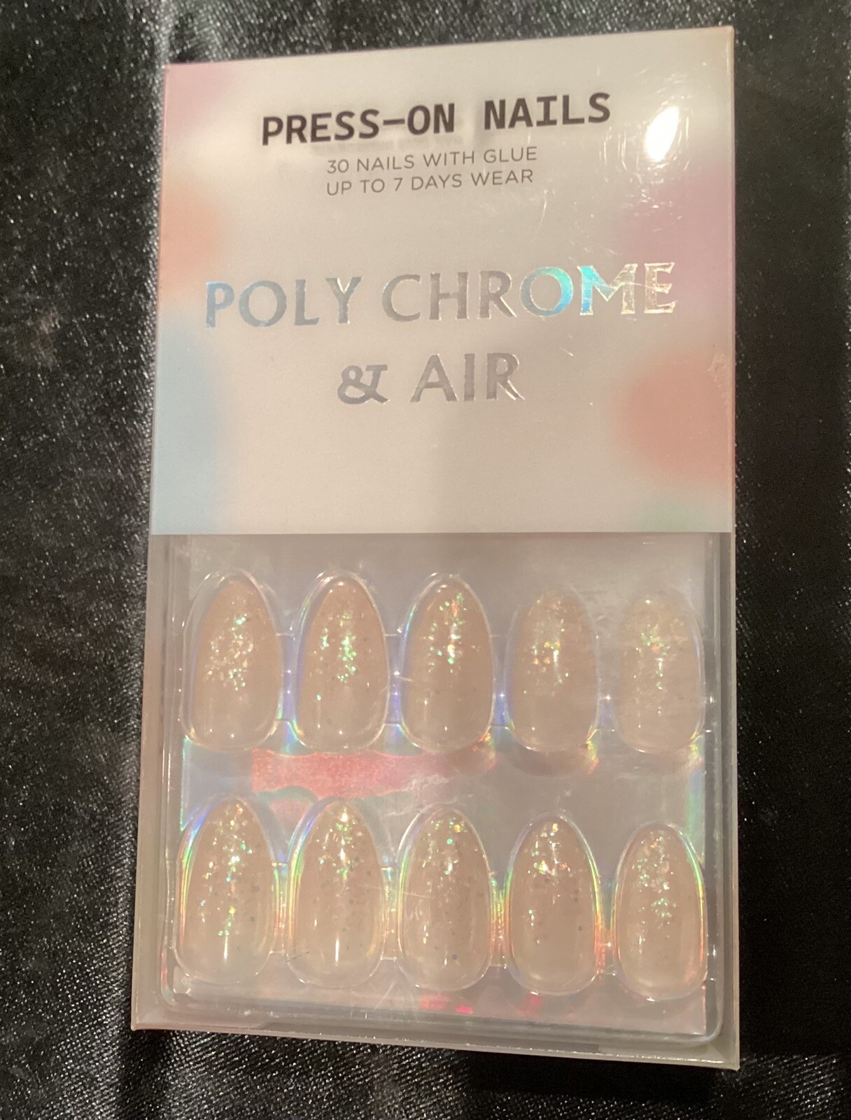Poly Chrome & Air Press On Nails, Glistening Glitter~Includes Free Gifts❣️