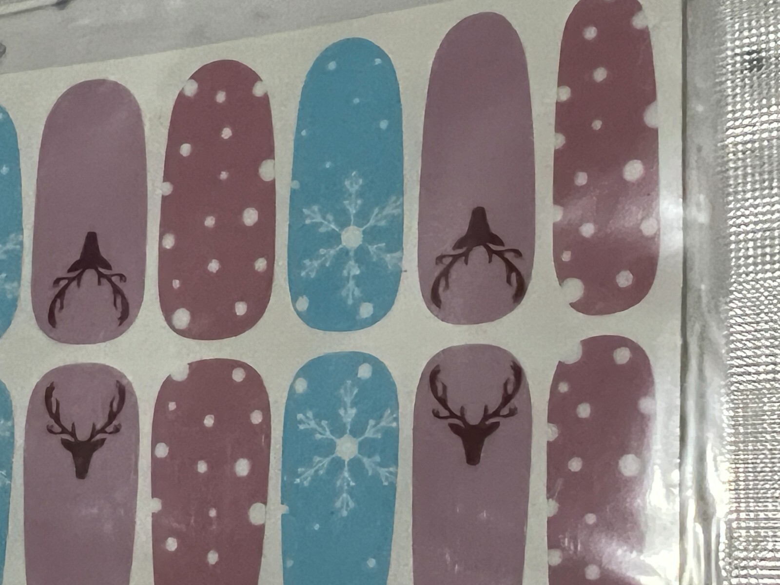 2 SETS – Unbranded Nail Wraps Stickers Mani-pedicure Self Stick – Santa, Winter