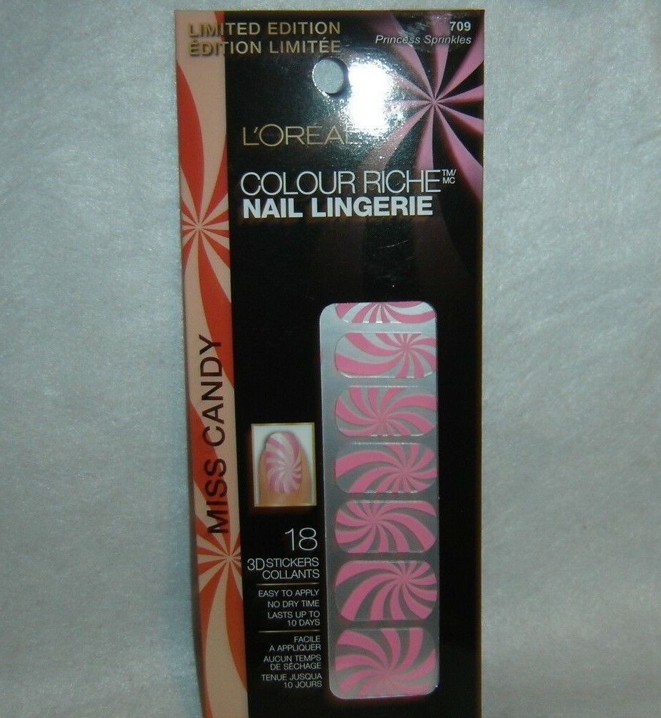 L’OREAL*COLOUR RICHE*3D Nail Lingerie #709 PRINCESS SPRINKLES~BRAND NEW~SEALED
