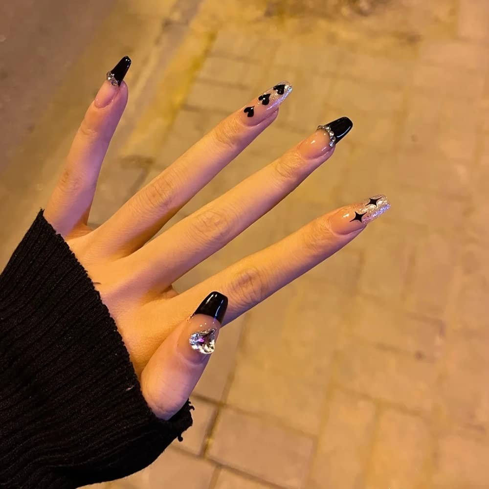 Secret Lives Acrylic Press on Nails Reusable Artificial Designer Fake Nails 24