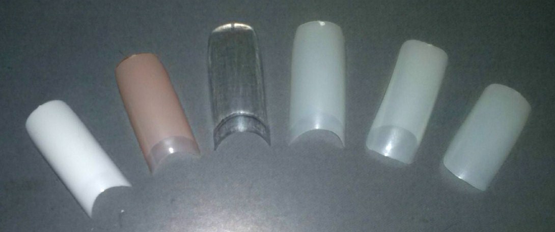 20 100 500 Set FALSE NAILS Tips Full Half Natural Nude Pink Clear White Acrylic
