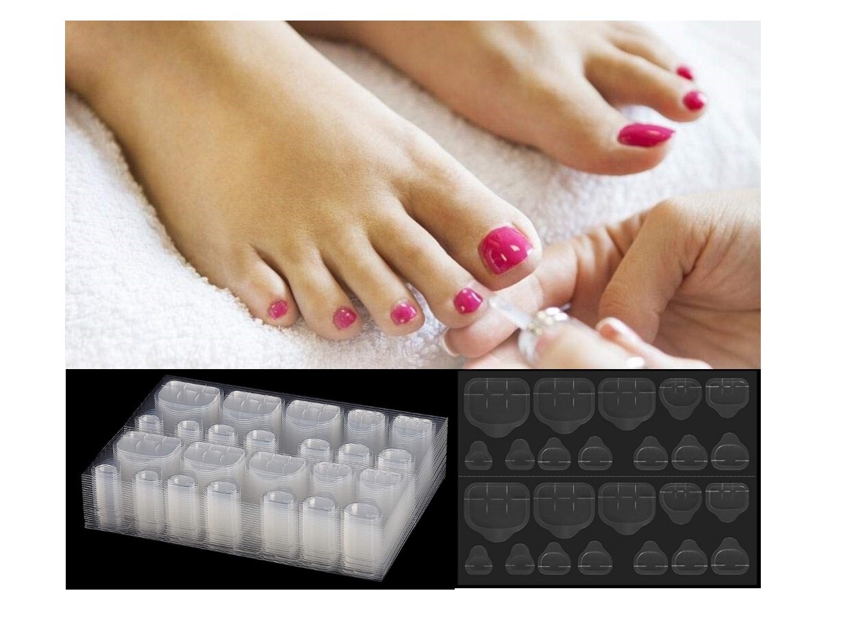 Toe Nail Jelly Glue Stickers Transparent Double Sided Artificial Toe Nail Gel