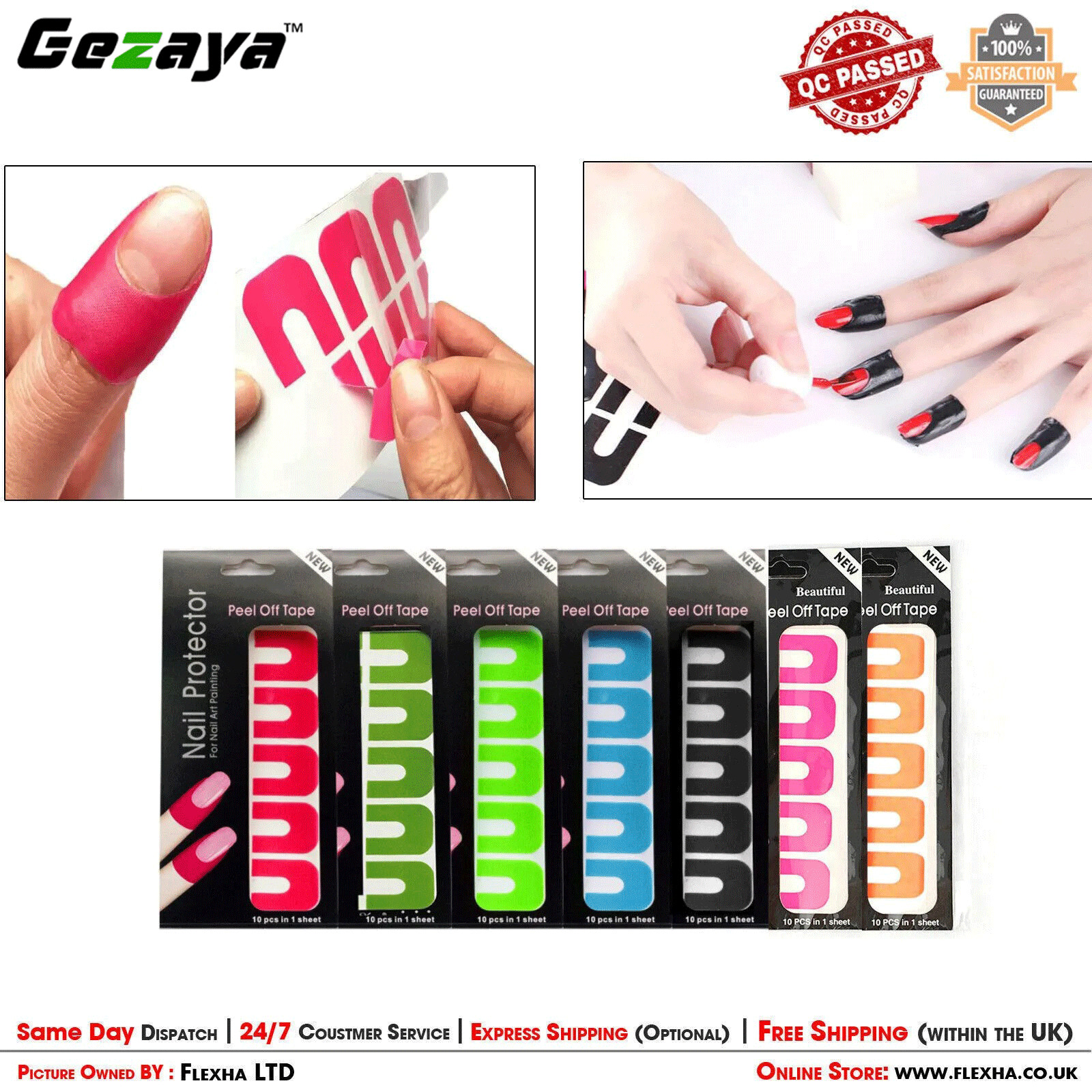 Peel of Fingers Tape for Nail Polish Apply Skin Guard U-Shaped Protector Sticker