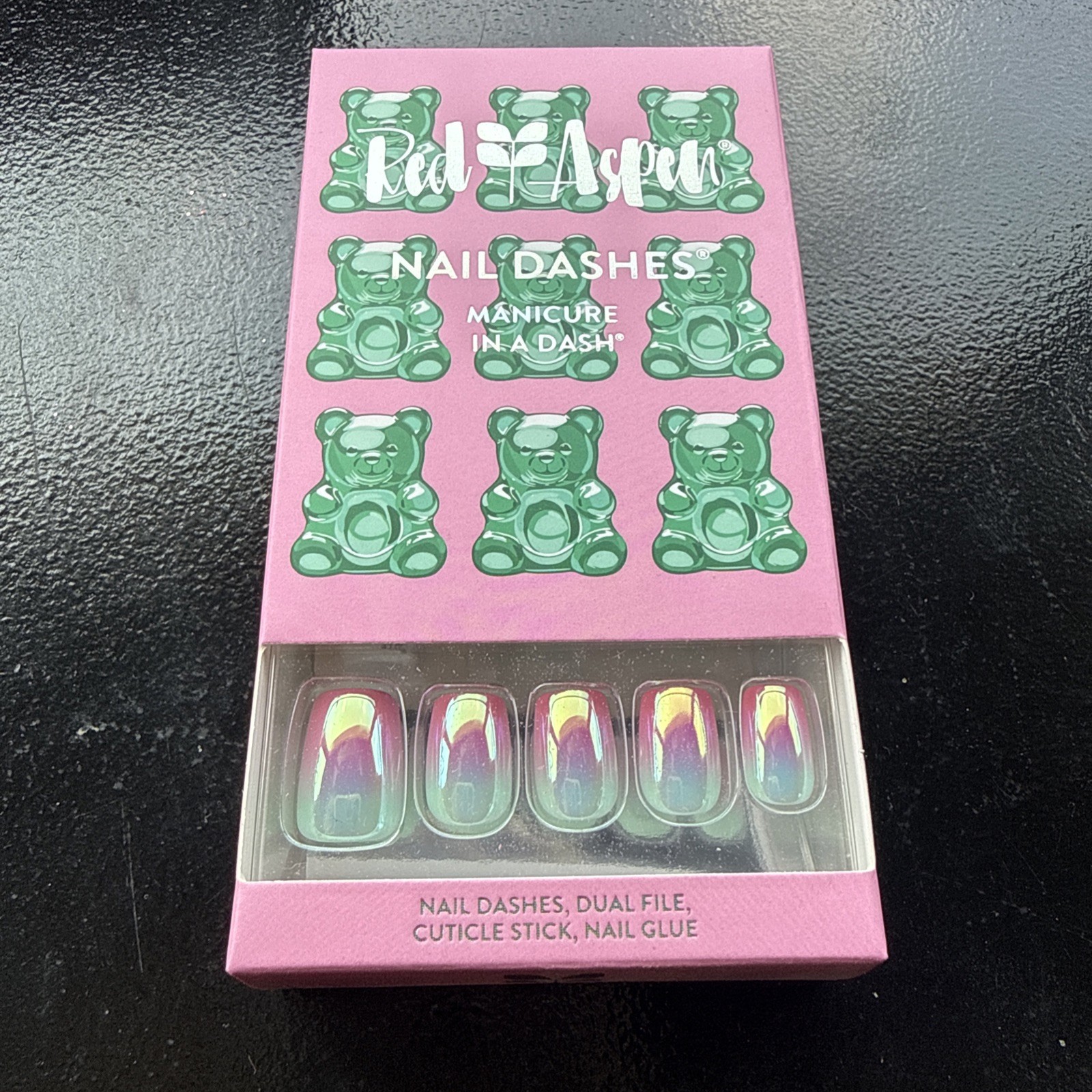 Red Aspen Press On Nails- I like it Sugar-Coated, Charlie Short Coffin