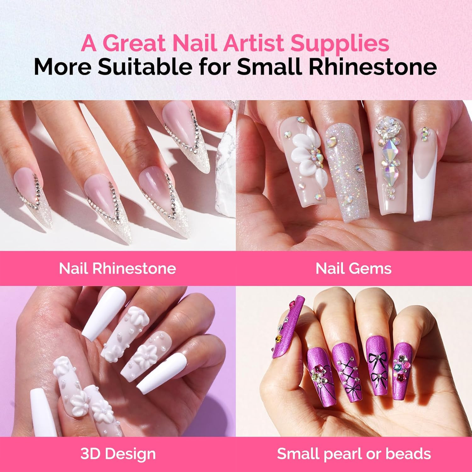 Rhinestone Glue Super Strong Gel Nail Glue for 3D Sculpting Nail Art Design Chro