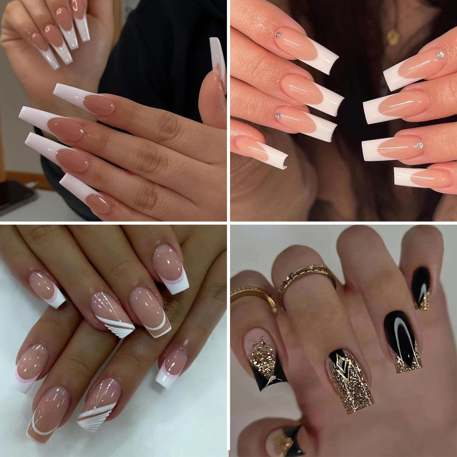 36 Sheets 1158 Pieces French Tip Nail Guides 17 Styles Nail Design Stickers S…