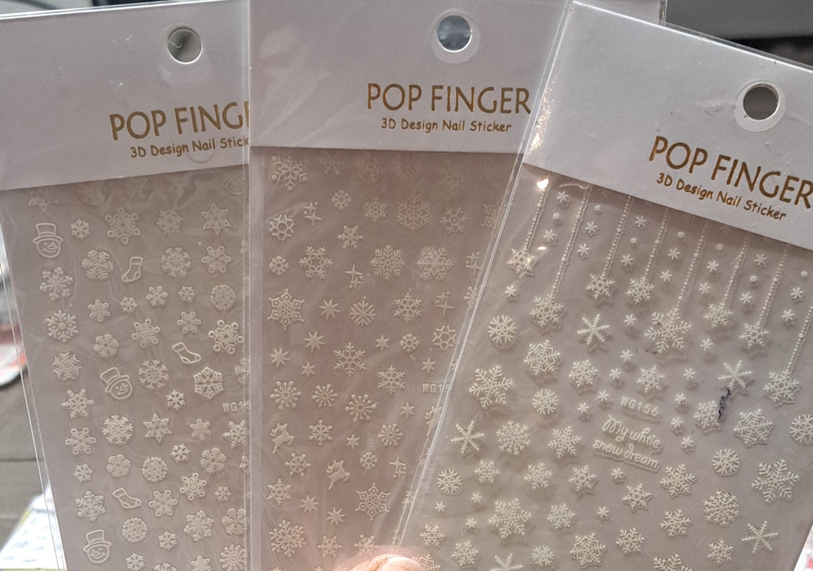 Bulk Nail Art Sticker Lot 3D Decals Snowflakes Letters Holiday Mixed Designs