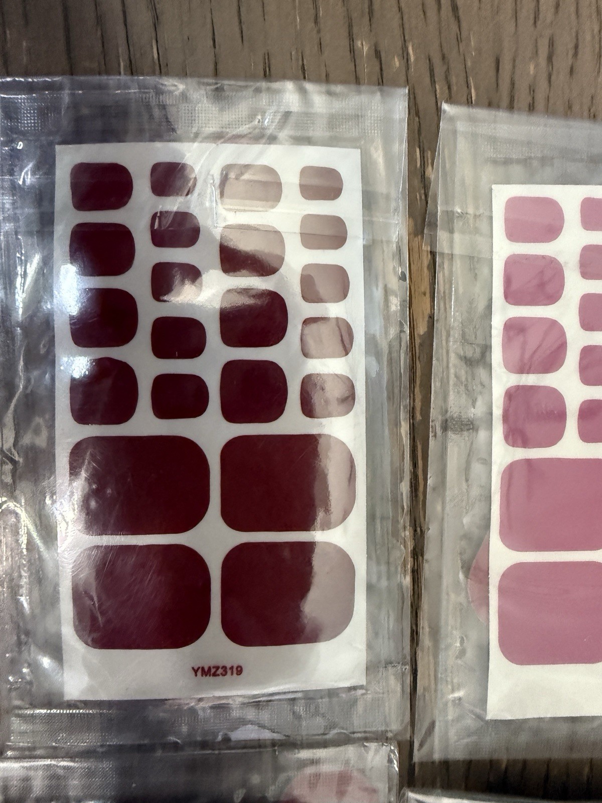 Bundle Of 6 Press On Solid Nails, Stick On, Brand New Comes With Nail Filer