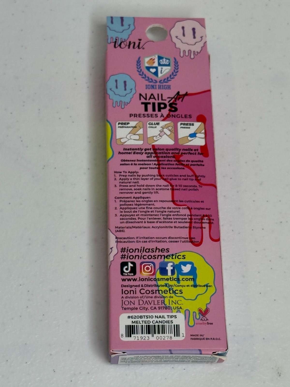 Ioni Nail Tips Melted Candies 2 Pack Press On Nails Ballerina Long New