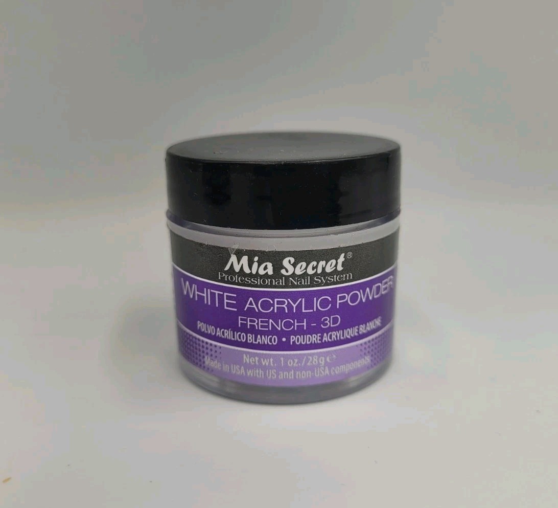 Mia Secret White Acrylic Powder French 3D (1oz)