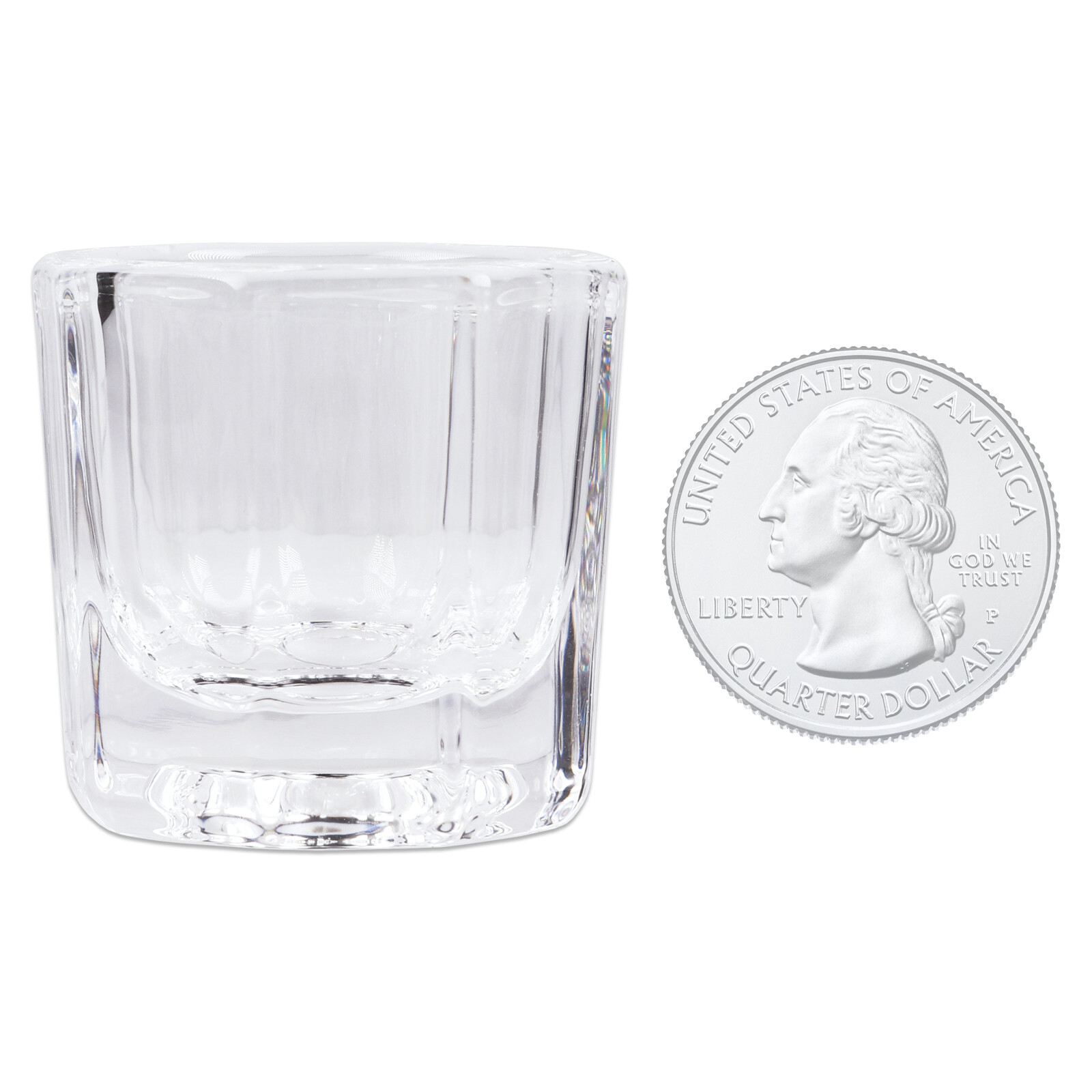 4 Pieces Beauticom Acrylic Liquid Powder Nail Art Dappen Dish Glass Crystal Cup