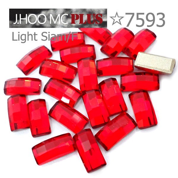 J.HOO Crystal 7593 Curved Baguette Flat Back Rhinestones 8×4mm Nail Art (10pcs)