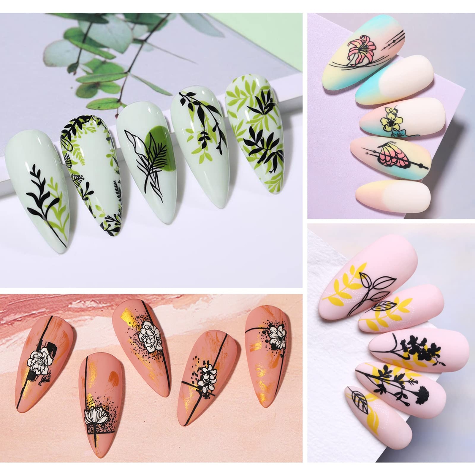 Stamping Temeplates Nail Art Stamping Plates Flower Leaves Theme Nail Image P…