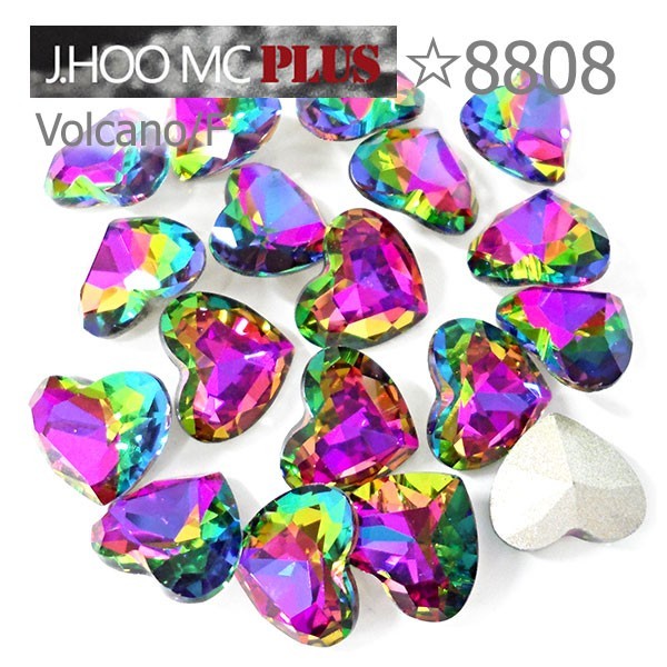 J.HOO Crystal 8808 Heart V-Cut Fancy Rhinestones 10x9mm Nail Art (6pcs)