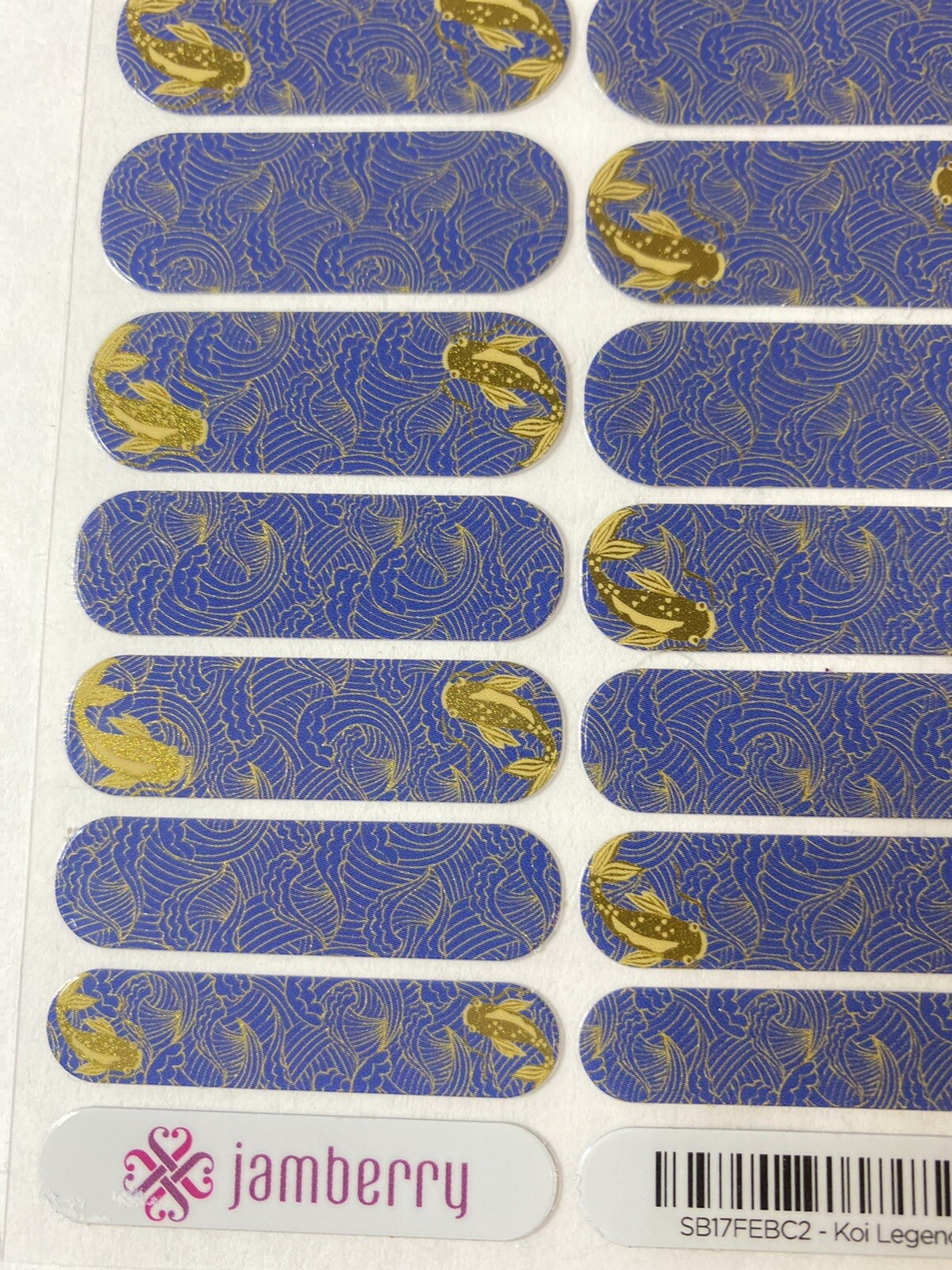 Jamberry StyleBox Exclusive Koi Legend Nail Wrap – Full Sheet
